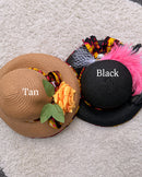 Carmela Hepburn Straw Bell Shaped Wide Brim Sun Hat