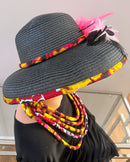 Carmela Hepburn Straw Bell Shaped Wide Brim Sun Hat