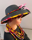 Carmela Hepburn Straw Bell Shaped Wide Brim Sun Hat