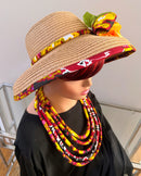 Carmela Hepburn Straw Bell Shaped Wide Brim Sun Hat