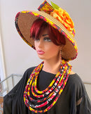 Carmela Hepburn Straw Bell Shaped Wide Brim Sun Hat