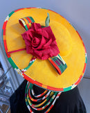Deka African Print Wide-Brim Church Hat
