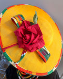 Deka African Print Wide-Brim Church Hat