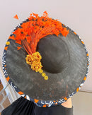 Cowria African Print Wide-Brim Church Hat