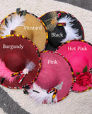 Carmela African Print Wide-Brim Church Hat
