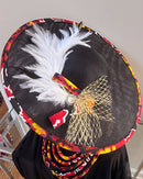Carmela African Print Wide-Brim Church Hat