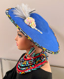Lesedi African Print Wide-Brim Church Hat