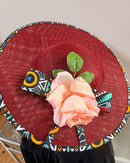 Lesedi African Print Wide-Brim Church Hat