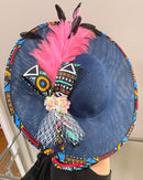 Lesedi African Print Wide-Brim Church Hat