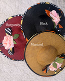 Bogolan African Print Wide-Brim Church Hat