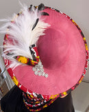 Carmela African Print Wide-Brim Church Hat