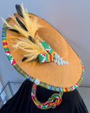 Neela African Print Wide-Brim Church Hat