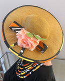 Bogolan African Print Wide-Brim Church Hat