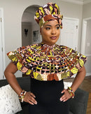 Wedila African print Web Choker Shoulder Necklace - Afrilege