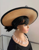 Straw Church Sun Hat - Tan Brown