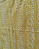 African Bogolan Mud Cloth Handmade fabric - Mustard