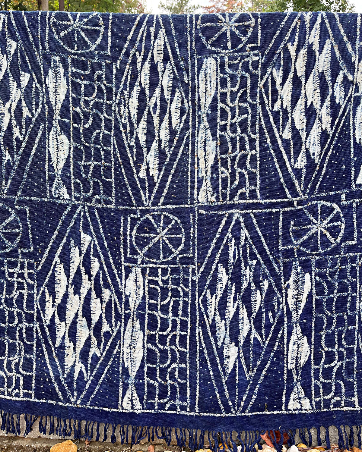 Bamileke Authentic Ndop Textile Tapestry Cloth from Cameroon