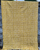 African Bogolan Mud Cloth Handmade Fabric - Mustard