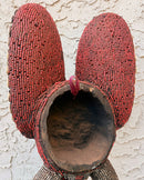 Babanki African Elephant Head Beaded Mask
