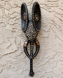 Babanki African Elephant Head Mask with Encrusted Cowries and Coins