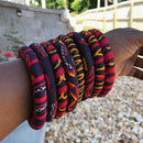 Toghu Bamenda African Print Small Bangle Bracelets - Afrilege