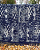 Bamileke Authentic Ndop Textile Tapestry Cloth from Cameroon - Afrilege