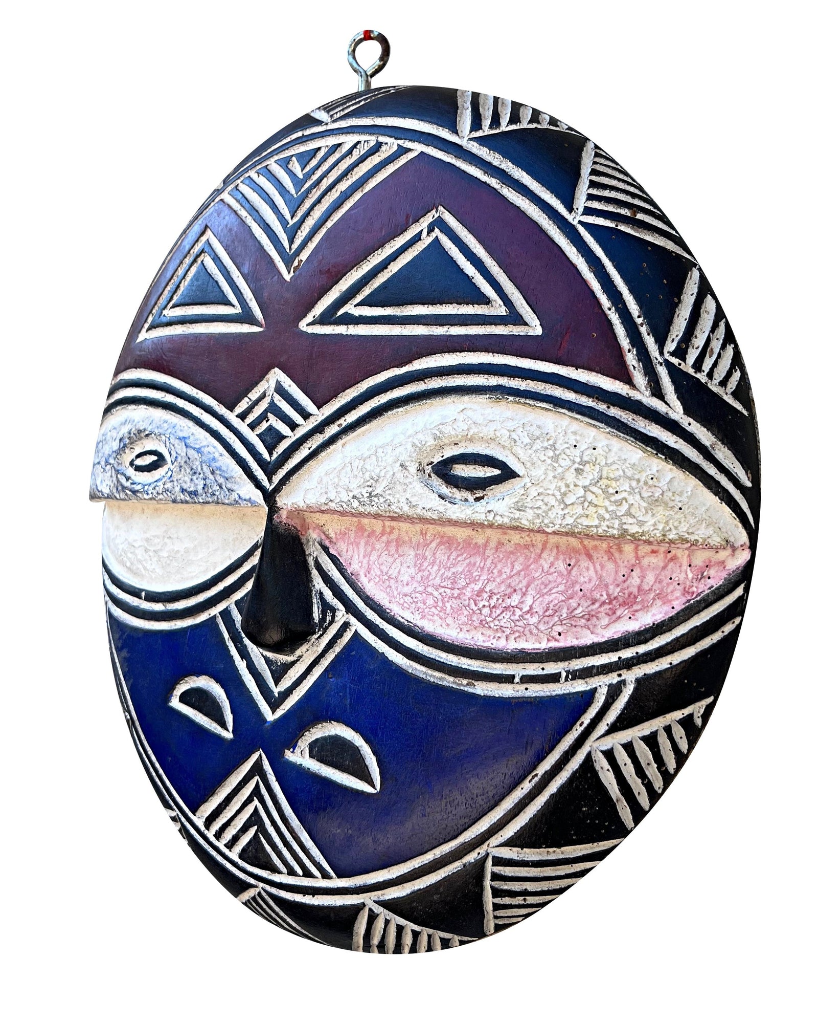 Bateke Beti Tribe African Round Mask | Afrilege