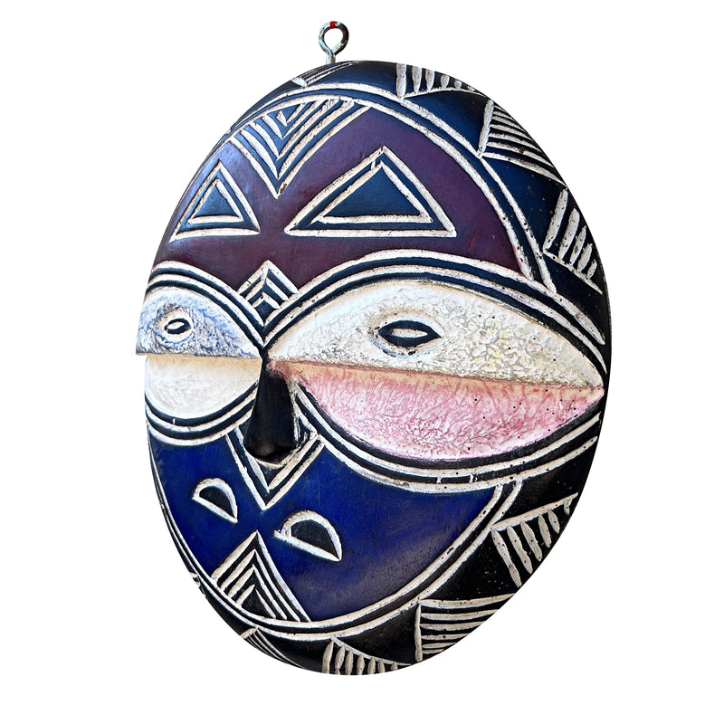 Bateke Beti Tribe African Round Mask