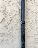 Elephant Head Ebony Wood Carved Walking Stick / Cane