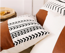 Modern Boho Tribal Pattern Faux Leather decorative pillow cover - Afrilege