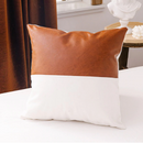Modern Boho Tribal Pattern Faux Leather decorative pillow cover - Afrilege