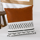 Modern Boho Tribal Pattern Faux Leather decorative pillow cover - Afrilege