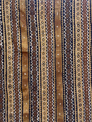 African Handmade Bogolan Mud cloth fabric - Brown - Afrilege