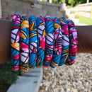 Cardia African Print Small Bangle Bracelets - Afrilege