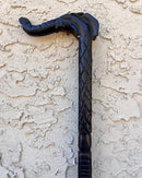 Elephant head Handle Hand-Sculpted Ebony Wood African Walking Stick