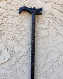 Crocodile head Handle Hand-Sculpted Ebony Wood African Walking Stick