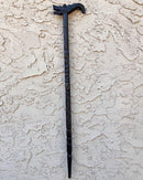 Crocodile head Handle Hand-Sculpted Ebony Wood African Walking Stick