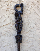 Bamenda Ebony Wood Carved Walking Stick / Cane