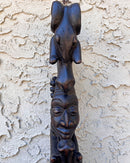 Bamenda Ebony Wood Carved Walking Stick / Cane