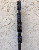 Bamenda Ebony Wood Carved Walking Stick / Cane