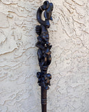 Bamenda Ebony Wood Carved Walking Stick / Cane