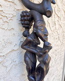 Bamenda Ebony Wood Carved Walking Stick / Cane