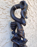 Bamenda Ebony Wood Carved Walking Stick / Cane