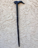 Lion Handle Ebony Wood Carved Walking Stick / Cane