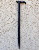 Lion head Ebony Wood Carved Walking Stick / Cane