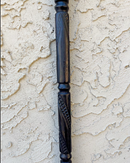 Elephant Head Ebony Wood Carved Walking Stick / Cane