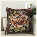 European Palace Peony Floral Jacquard Pillow Case - Afrilege