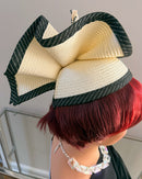 Women's Black and Ivory Fascinator Headpiece