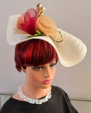 Women's 3-Color Flowers Wide Brim Fascinator