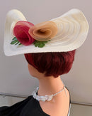 Women's 3-Color Flowers Wide Brim Fascinator